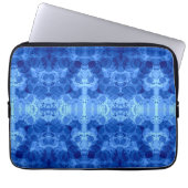 Blaue Blasenmuster-Decke Laptopschutzhülle (Vorderseite)