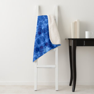Blaue Blasenmuster-Decke Sherpadecke
