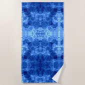 Blaue Blasenmuster-Decke Strandtuch (Vorderseite)