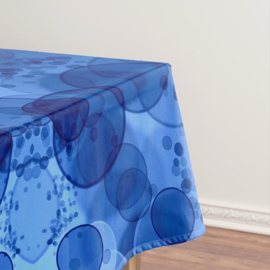 Blaue Blasenmuster-Decke Tischdecke (Beispiel)