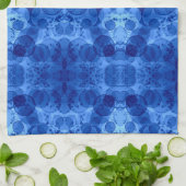 Blaue Blasenmusterdecke Geschirrtuch (Gefaltet)