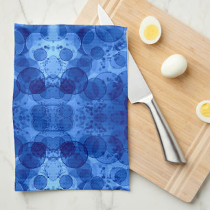 Blaue Blasenmusterdecke Geschirrtuch