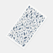Blaue Blatt Personalisierte Papier-Gastservietten Serviette (Ecke)
