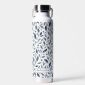 Blaue Blatt Personalisierte Wasserflasche Trinkflasche (Vorne)