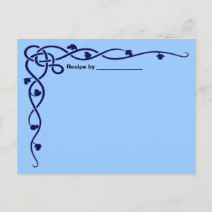 Blaue Blatt Rebe Rezept Leere Karte