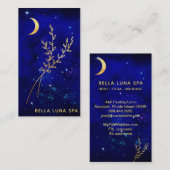 *~* Blaue Blätter aus Mondblättern Visitenkarte (Vorne/Hinten)