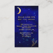 *~* Blaue Blätter aus Mondblättern Visitenkarte (Rückseite)