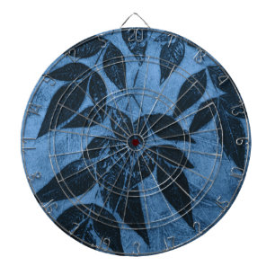 Blaue Blätter Dartscheibe