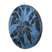 Blaue Blätter Dartscheibe (Vorderseite rechts)