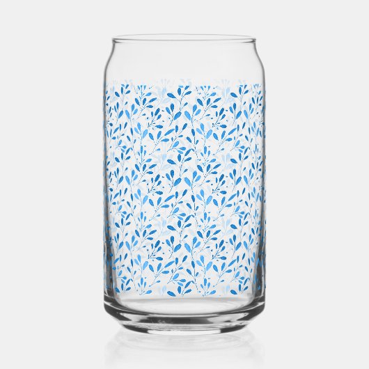 blaue Blätter Dosenglas (Rückseite)