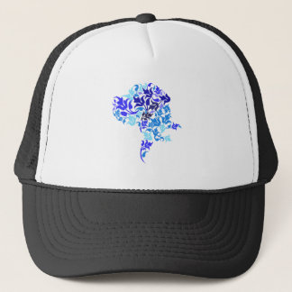 Blaue Blätter Great Dane Truckerkappe