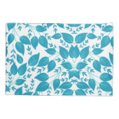 Blaue Blätter Kissenbezug (Rückseite)