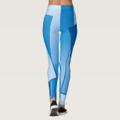 Blaue Blätter Leggings (Rückseite)