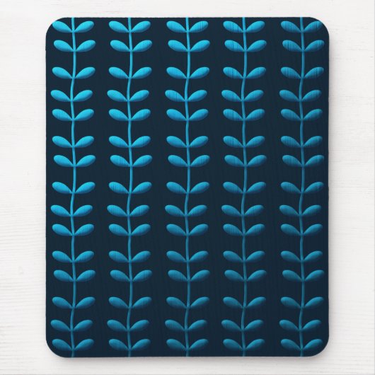 blaue Blätter Mousepad (Vorne)
