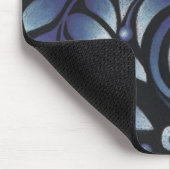 blaue Blätter Mousepad (Ecke)