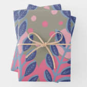 Blaue Blätter rosa Punkte (Beispiel)