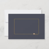 Blaue Blätter RSVP-Karten Einladung (Rückseite)