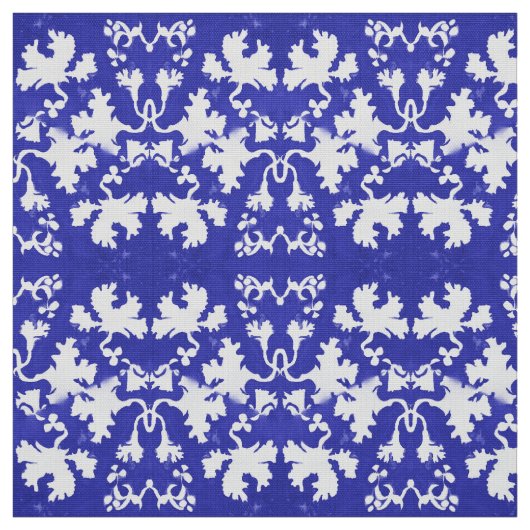 Blaue Blätter Stoff (Muster)