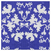 Blaue Blätter Stoff (Nahaufnahme)