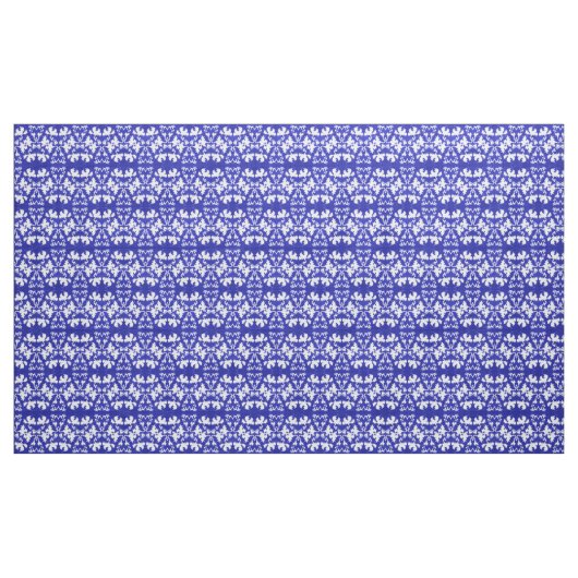 Blaue Blätter Stoff (Yard (91,4 cm))