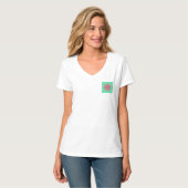 Blaue Blätter T-Shirt (Vorderseite Vollansicht)