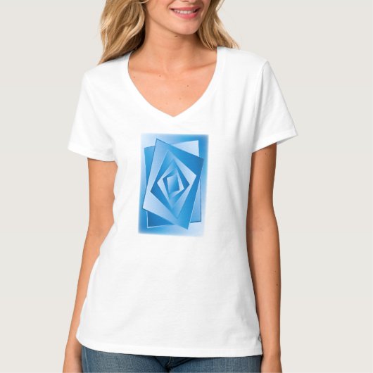 Blaue Blätter T-Shirt (Vorderseite)
