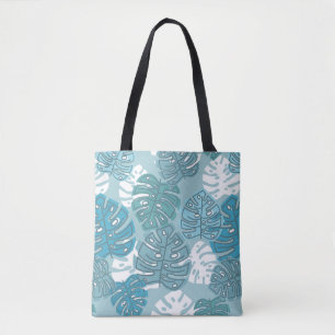 Blaue Blätter Tasche