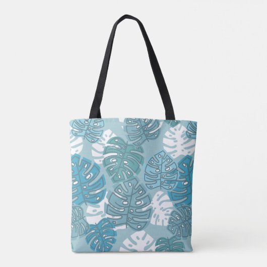 Blaue Blätter Tasche (Rückseite)