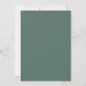 Blaue Blättrige Hochzeit Einladung (Rückseite)