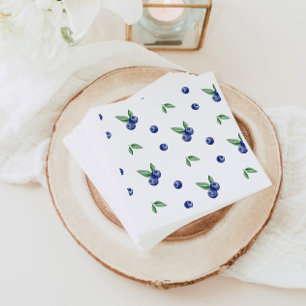 Blaue Blaubeere zum Geburtstag süß Serviette
