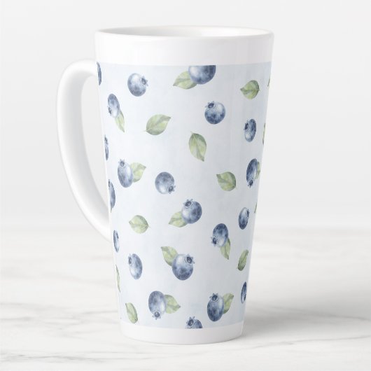 Blaue Blaubeeren Frucht Milchtasse (Linke Ecke)
