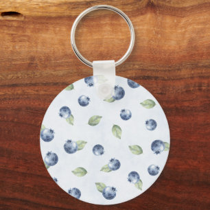 Blaue Blaubeeren Frucht Schlüsselanhänger