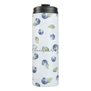 Blaue Blaubeeren Frucht Thermosbecher