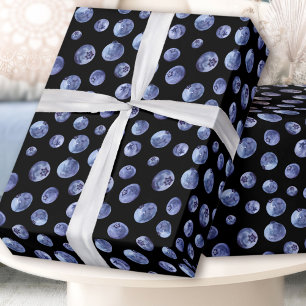 Blaue Blaubeeren-Muster Geschenkpapier