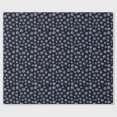 Blaue Blaubeeren-Muster Geschenkpapier (Flach)