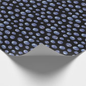Blaue Blaubeeren-Muster Geschenkpapier (Ecke)
