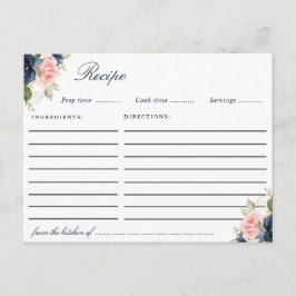 Blaue blaue blaue Rosa Blumenkarte Postkarte