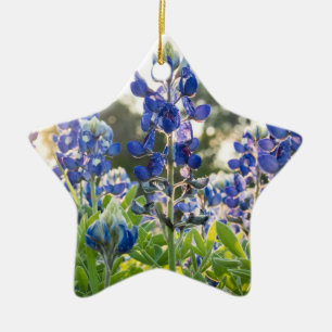 Blaue Blaue Blumen Texas Texan Lupine Keramik Ornament