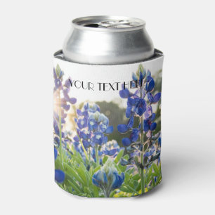 Blaue Blaue Blumen Texas Texanisch Floral Dosenkühler