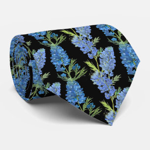 Blaue Blaue Blumen Texas Texanisch Floral  Krawatte