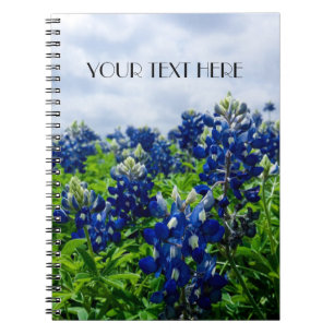 Blaue Blaue Blumen Texas Texanisch Floral  Notizblock