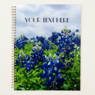 Blaue Blaue Blumen Texas Texanisch Floral Planer