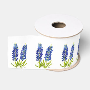 Blaue Blaue Blumen Texas Texanisch Floral Ripsband