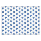 Blaue, blaue Boote Muster moderne Küstenlinie Tischdecke (Vorderseite (Horizontal))