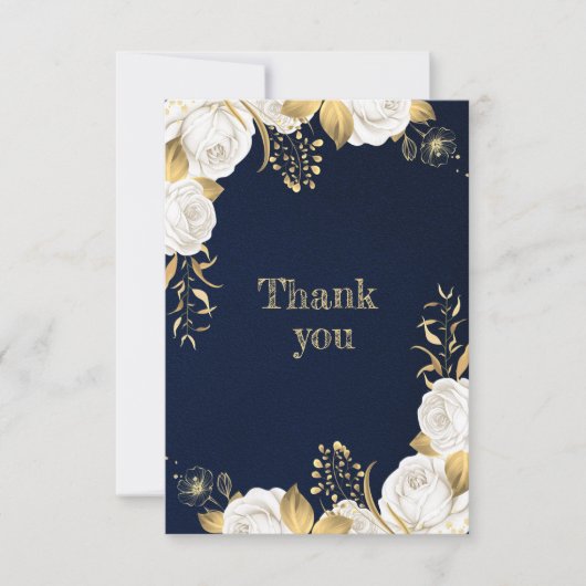 Blaue Blaue Goldmedaille Dankeskarte (Vorderseite)