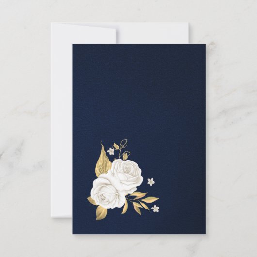 Blaue Blaue Goldmedaille Dankeskarte (Rückseite)