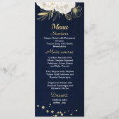 Blaue Blaue Goldmedaille Menükarte (Vorderseite)