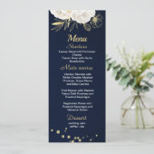 Blaue Blaue Goldmedaille Menükarte (Stehend Vorderseite)