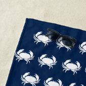 Blaue, blaue Krabbenmuster Strandtuch (Beispiel)