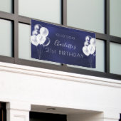 Blaue blaue Luftballons Party Banner (Äußeres Gebäude)